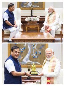 নতুন দিল্লীত প্ৰধানমন্ত্ৰী নৰেন্দ্ৰ মোদীক সাক্ষাৎ মুখ্যমন্ত্ৰী হিমন্ত বিশ্ব শৰ্মাৰ